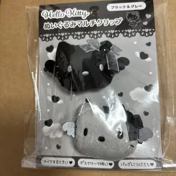 헬로키티 블랙엔젤 컬렉션 봉제 인형 멀티 클립