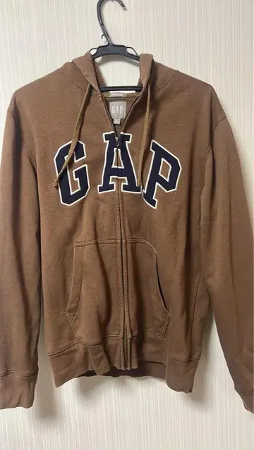 GAP 브라운 풀 집업 후드티 M 사이즈