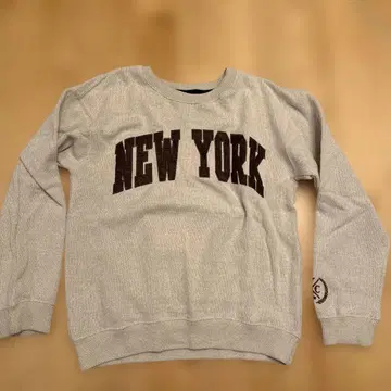 NEW YORK POPULAR 그레이 맨투맨 S