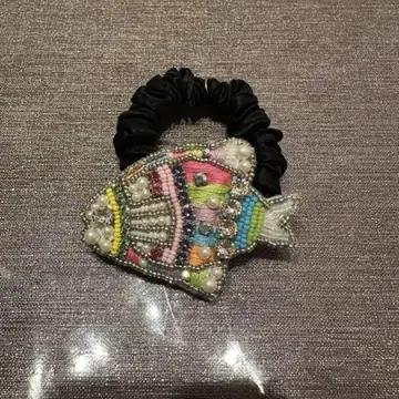 loulou 컬러풀 물고기 모양 비즈 머리끈 한큐 한정판 컬러 레어