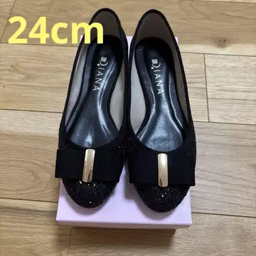 DIANA 블랙 플랫슈즈