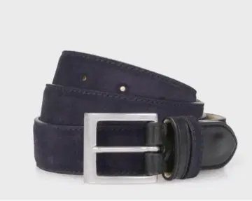 새상품 폴스미스 본 소가죽 스웨이드 벨트 네이비