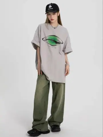지저인 ONLINE 와이드 데님 팬츠