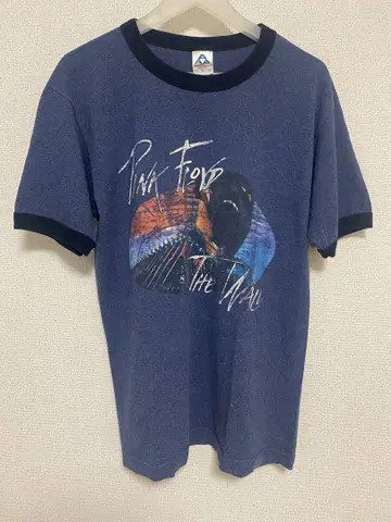 Pink Floyd 그래픽 링거 T셔츠 네이비