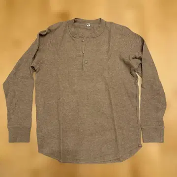 UNIQLO 브라운 헨리넥 S