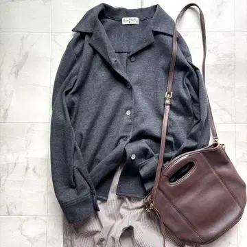 마가렛호웰 울 100% 셔츠 겉옷 그레이 긴팔