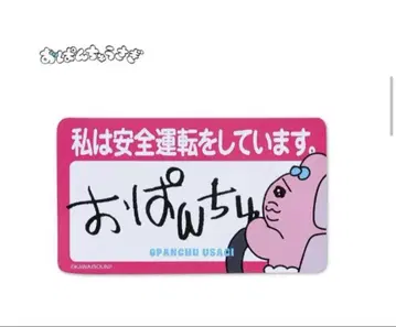 아베일 빤쮸토끼 카 마그넷 핑크