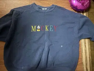 미키 마우스 맨투맨 네이비 90s