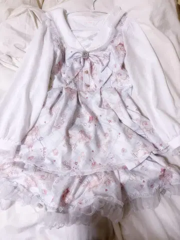 LIZLISA 리즈리사 Sewing Bear 패턴 셋업 블루