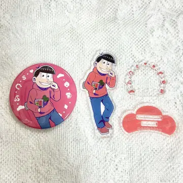 오소마츠 6쌍둥이 음애니 콜라보 아크릴 스탠드 캔뱃지 세트