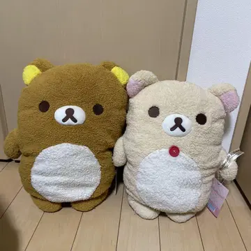 매우 레어 리락쿠마 쿠션 곰 모양 봉제 인형 R K 세트