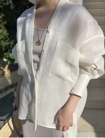 카오스 나폴리 셔츠 아이보리 새상품급