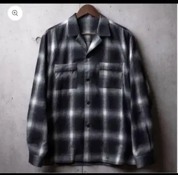 kinema ombre check pajama shirt 21AW