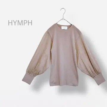 [ NYMPH ] 개성 있는 니트 시어 슬리브 비침 볼륨 소매 빅 루즈