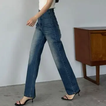 Louere 루엘레 하이웨스트 스트레이트 데님