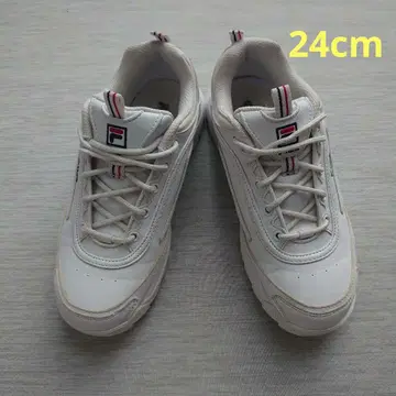 휠라 스니커즈 통굽 화이트 디스토터 프리미엄 WSS23012