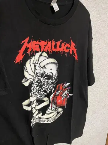 METALLICA 스컬 하트 T셔츠 XL