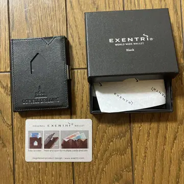 EXENTRI 3단 폴더형 지갑 블랙