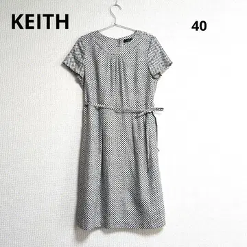 0298 KEITH 키이스 올 패턴 무릎 기장 원피스 40