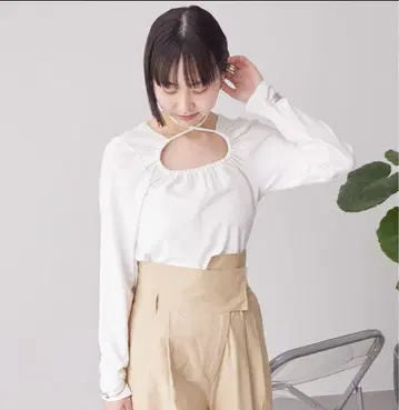 mystic 초커 리본 롱 T