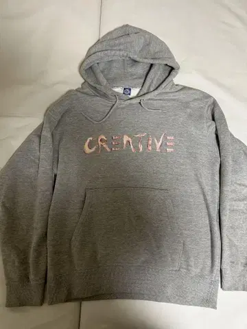CREATIVE 인육 Finger Hoodie (Ash) 회장 한정판