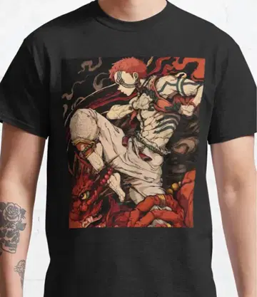 귀멸의 칼날 아카자 T셔츠 XXL