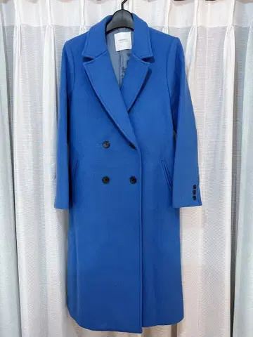 STUDIOUS 파브리카 더블 울 체스터 코트 블루