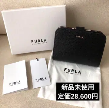 새상품 FURLA 훌라 정가 28,600엔 바빌론 꽃무늬 NERO 블랙