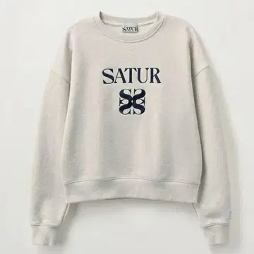 SATUR 로고 프린트 크루넥 트레이닝복