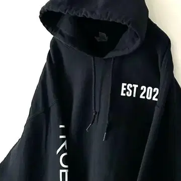길단 EST2021 TRUE ALLIANCE 후드티 L 블랙 구제 의류