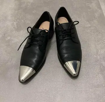 ZARA 로퍼 옥스퍼드 메탈 실버 36