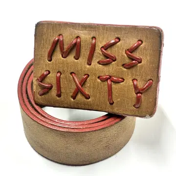 MISS SIXTY 미스식스티 로고 벨트 가죽 버클