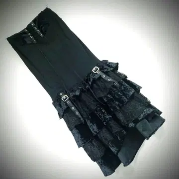 Ozzon OzzOneste 티어드 프릴 머메이드 롱 스커트