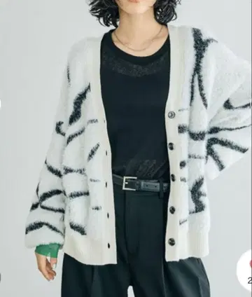 [ 미사용품 ] 렙심 뉴앙스 패턴 가디건