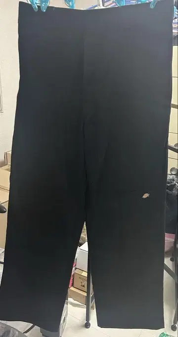 Dickies 블랙 워크 팬츠 사이드 포켓
