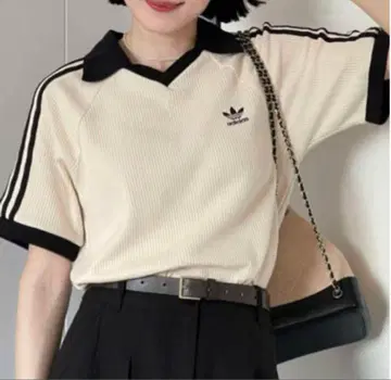 adidas 피케 셔츠 반팔 크림