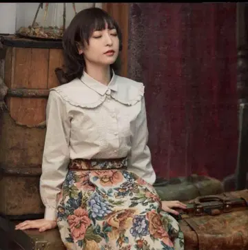 Maison de FLEUR canone 세일러 카라 블라우스