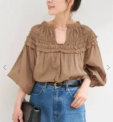 B.C STOCK 보일 2WAY 개더 블라우스