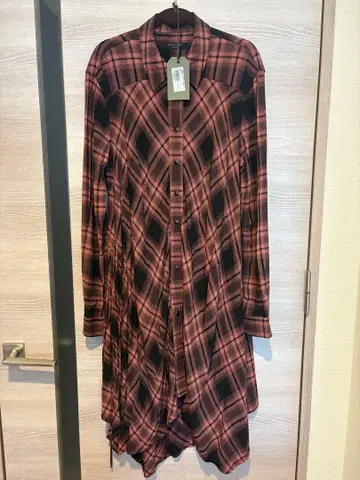ALLSAINTS TILA 체크 드레스 S 레드