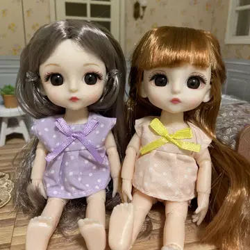 [옷 갈아입기 유키짱] 2체 세트 DAISO 다이소 인형