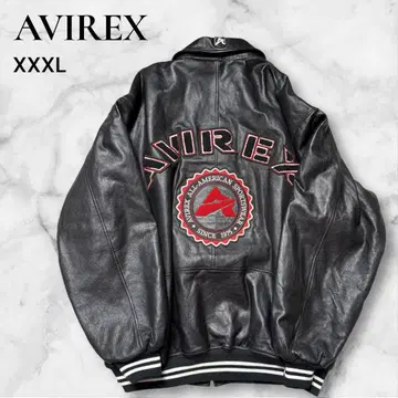 AVIREX 아비렉스 가죽 자켓 블랙 빅 사이즈