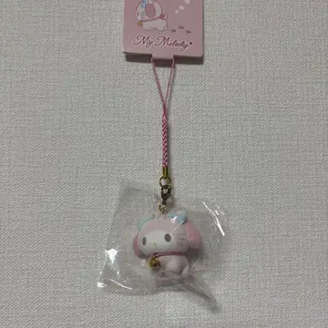 산리오 마이멜로디 방울 달린 끈 장식 고양이