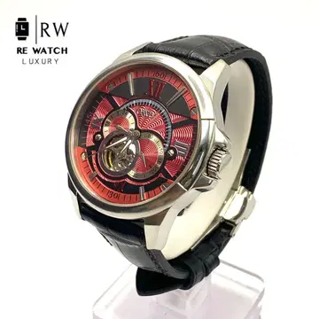 R7-3197 OXXIV RED 자동 와인딩 손목시계 빨간색과 블랙