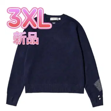 유니클로 아냐 새상품 캐시미어 크루넥 스웨터 네이비 3XL