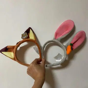 상하이 디즈니 주토피아 닉 주디 머리띠 디즈니