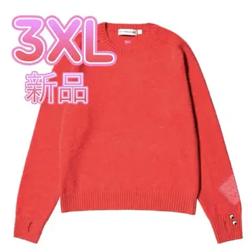 유니클로 아냐 새상품 캐시미어 크루넥 스웨터 레드 3XL
