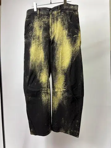 Y's WIDE LEG GUSSETED DENIM PANTS