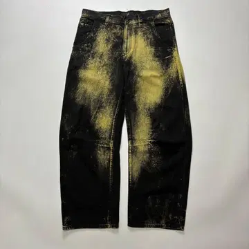 Y's WIDE LEG GUSSETED DENIM PANTS