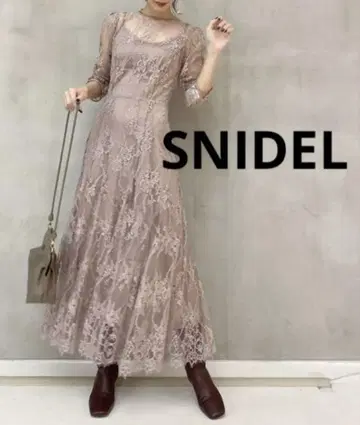 SNIDEL 백 디자인 레이스 오케 원피스 사이즈 0