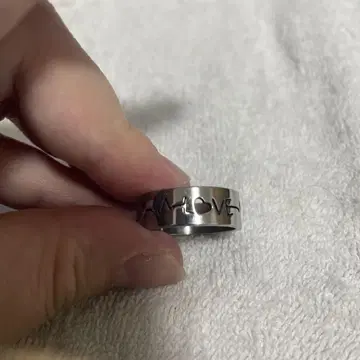 LOVE 각인 실버 반지 9호